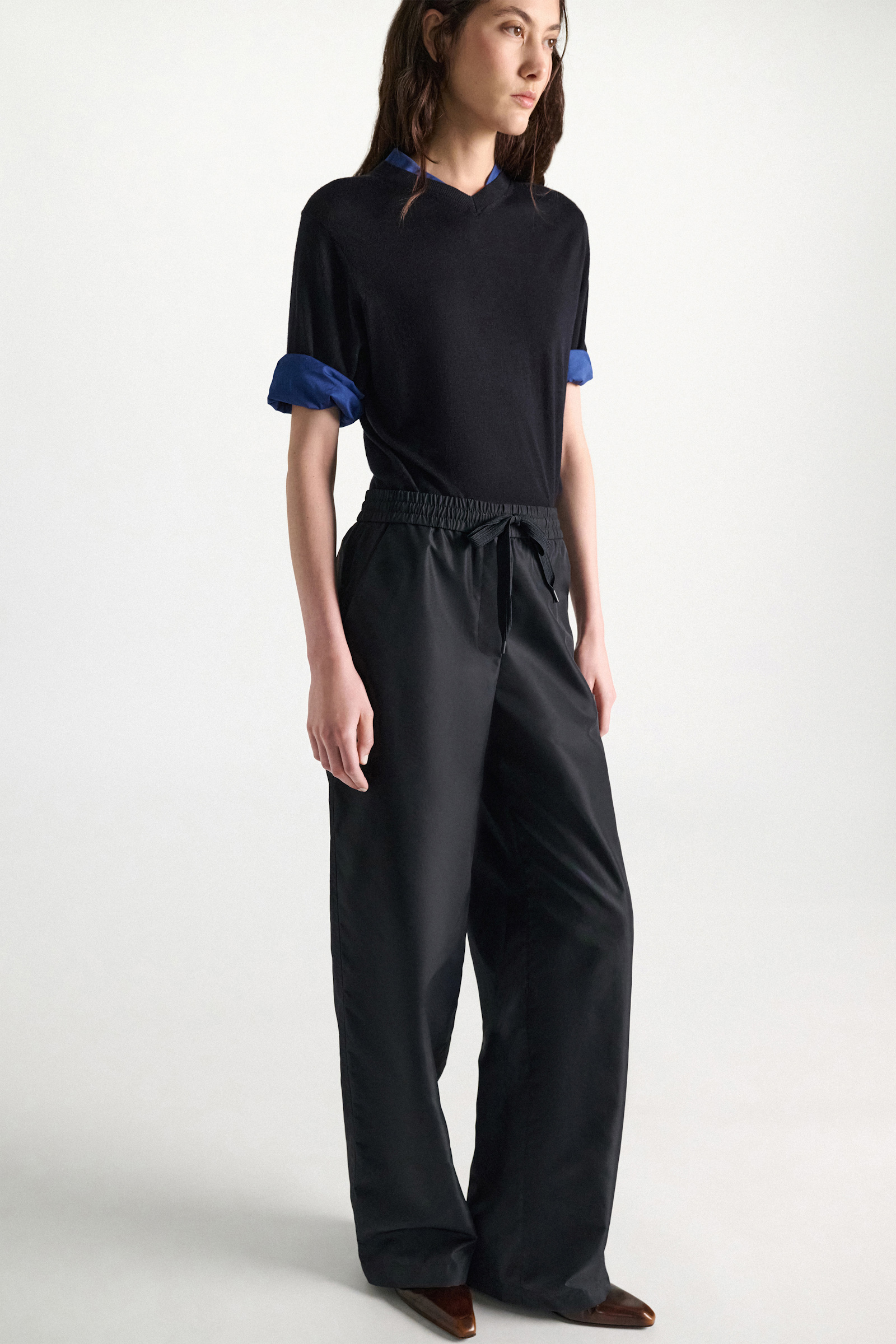 Dorothee Schumacher Barrel Pants aus Nylon midnight navy