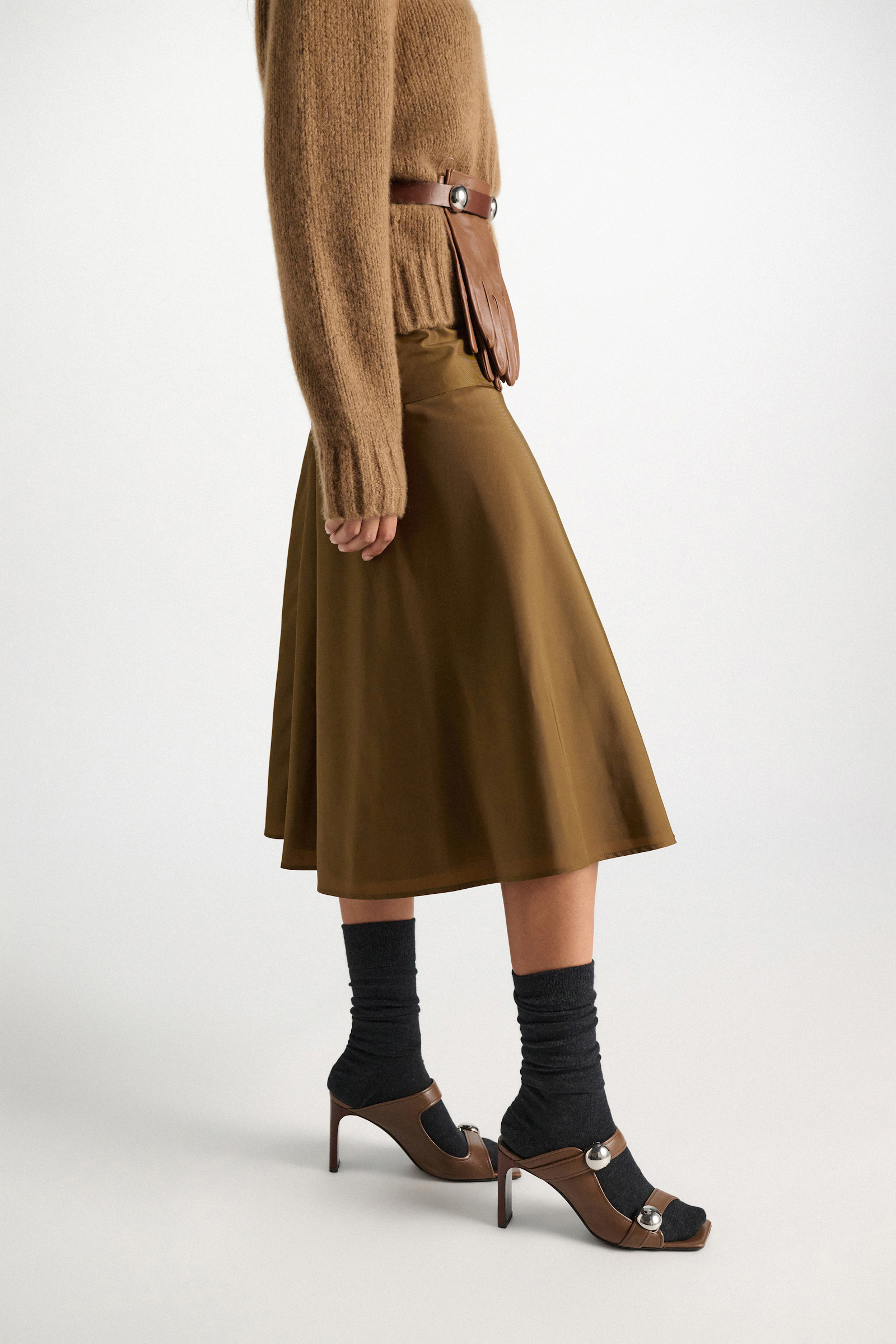 Dorothee Schumacher Nylon skirt porcini Model Detail View