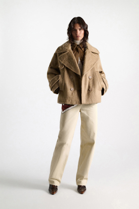 Dorothee Schumacher Wool-mohair jacket trench Model Front View