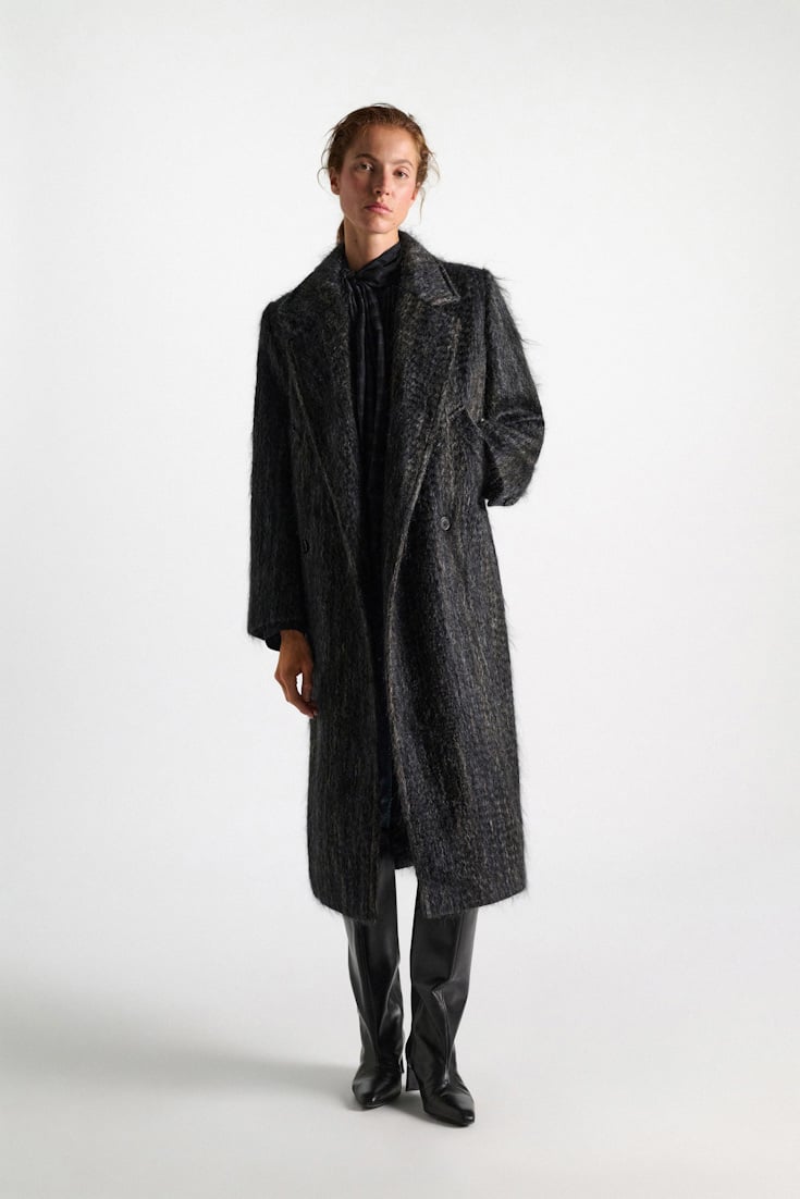 Dorothee Schumacher Wool-mohair coat anthra melange