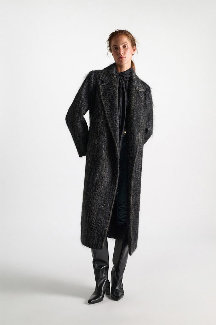 Dorothee Schumacher Wool-mohair coat anthra melange