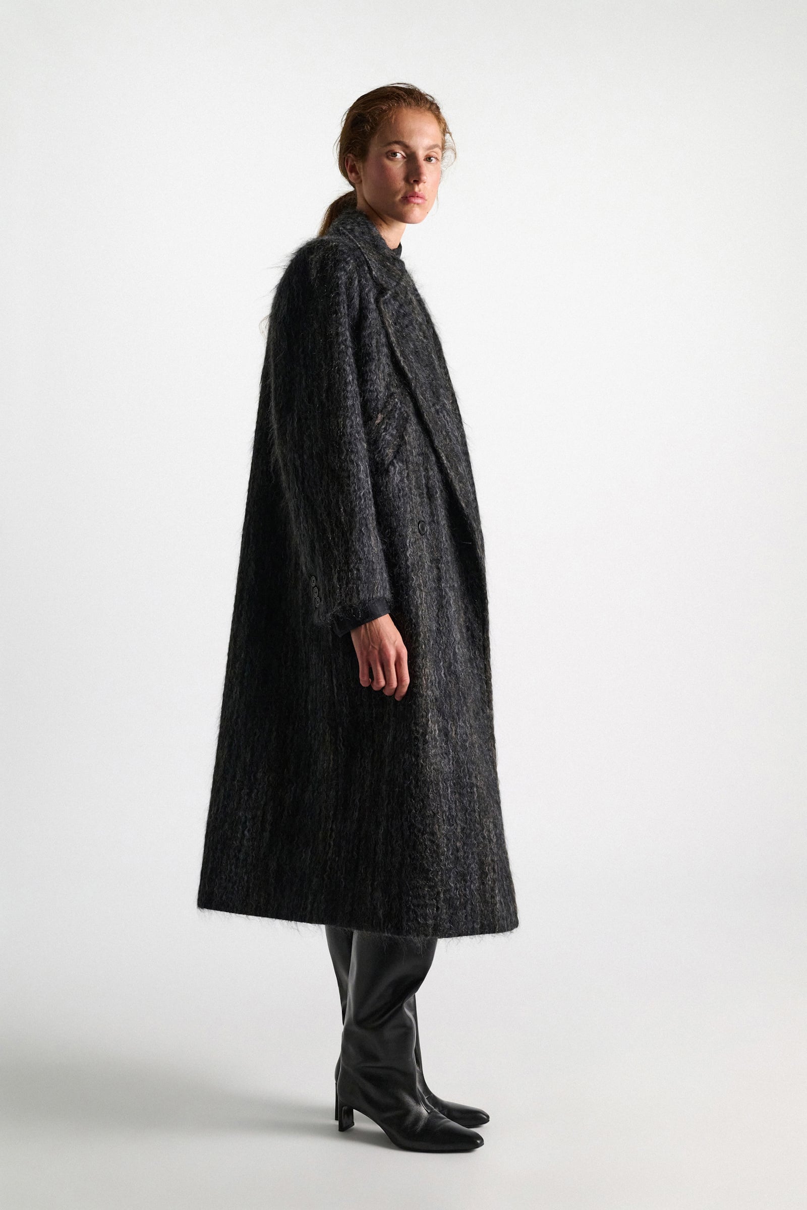 Dorothee Schumacher Wool-mohair coat anthra melange