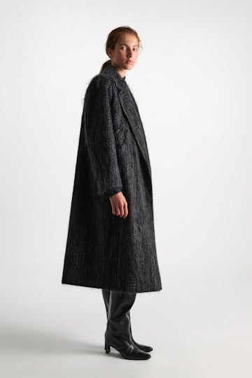 Dorothee Schumacher Wool-mohair coat anthra melange