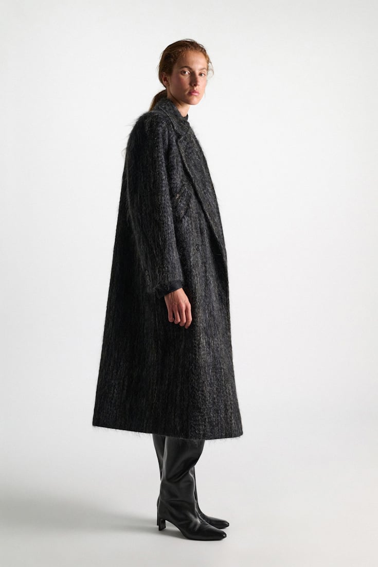Dorothee Schumacher Wool-mohair coat anthra melange