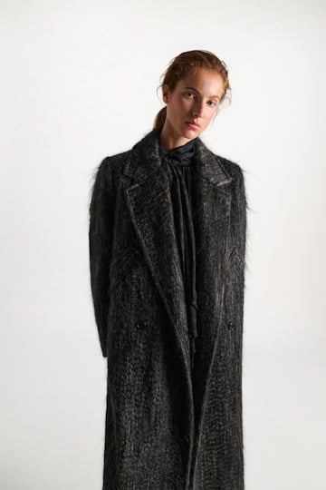 Dorothee Schumacher Wool-mohair coat anthra melange