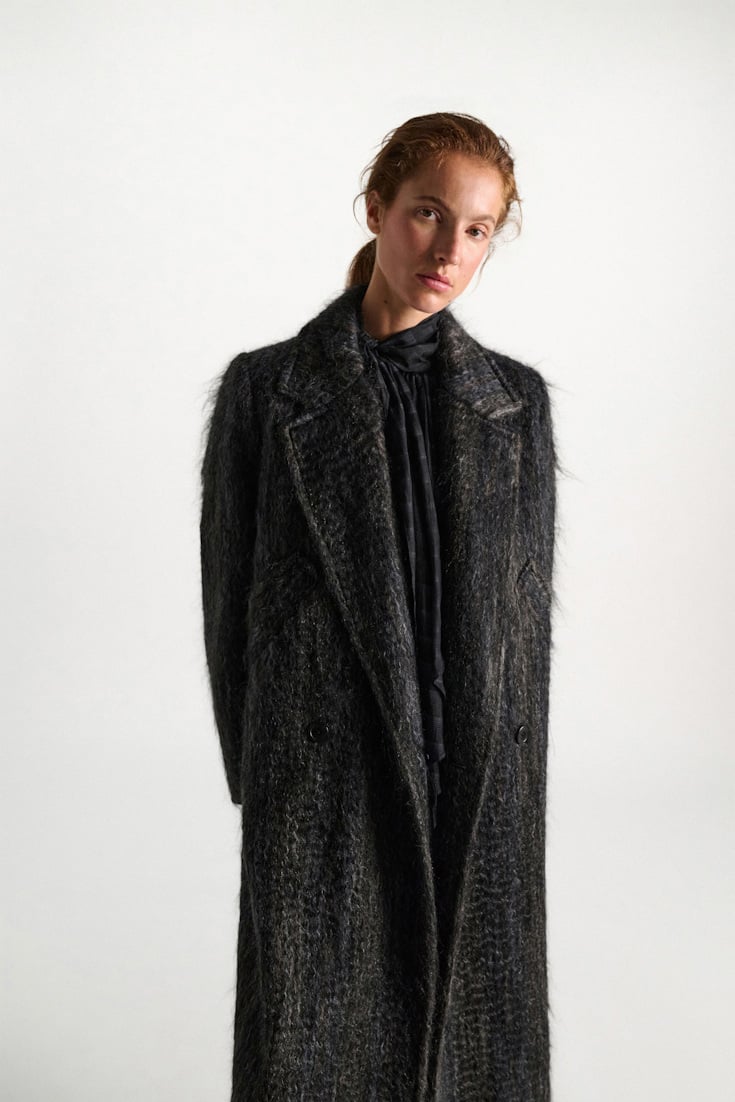 Dorothee Schumacher Wool-mohair coat anthra melange