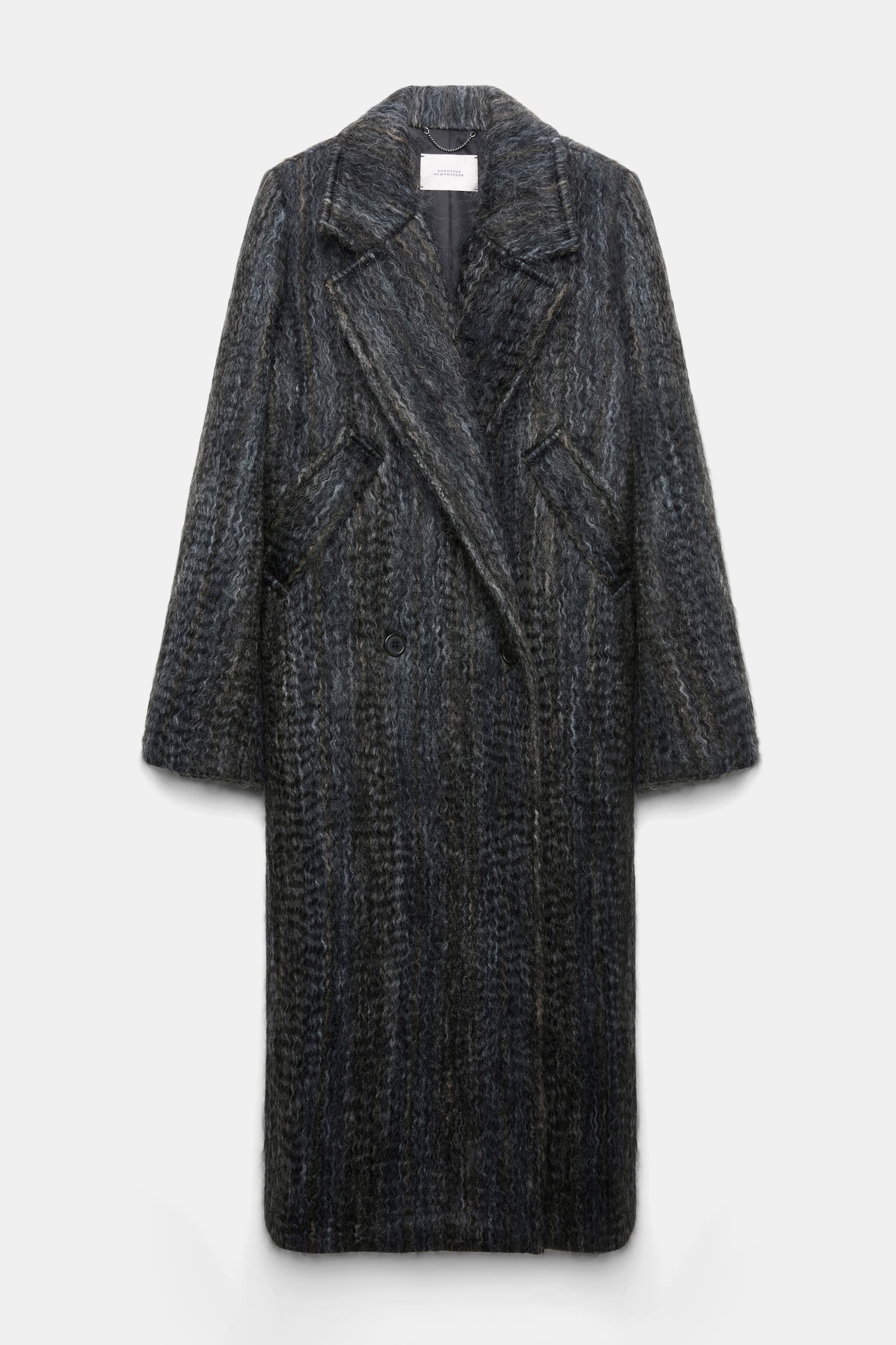 Dorothee Schumacher Wool-mohair coat anthra melange