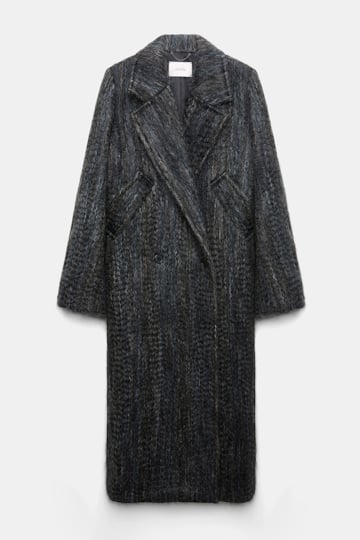 Dorothee Schumacher Wool-mohair coat anthra melange