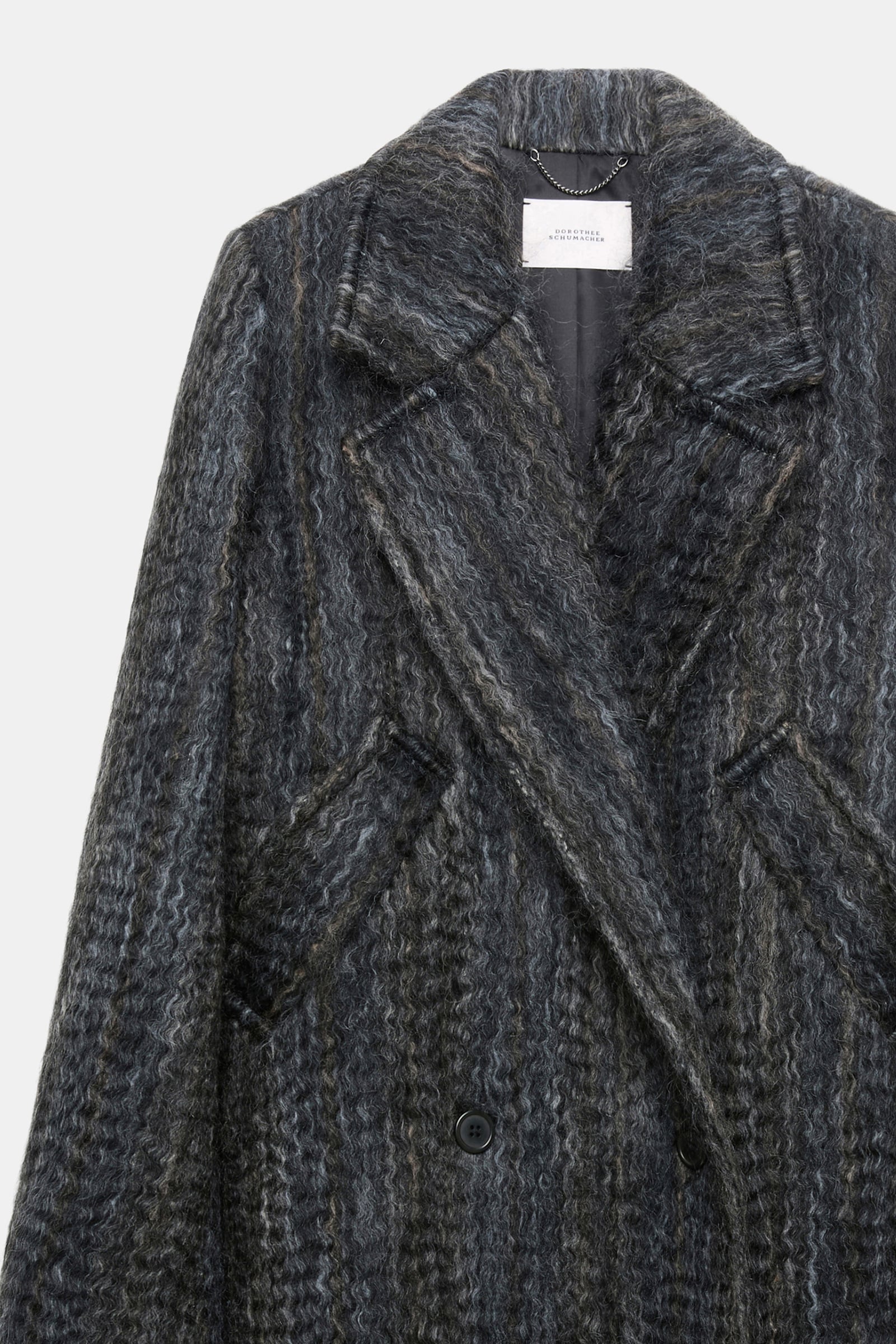 Dorothee Schumacher Wool-mohair coat anthra melange