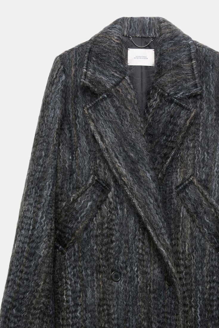 Dorothee Schumacher Wool-mohair coat anthra melange