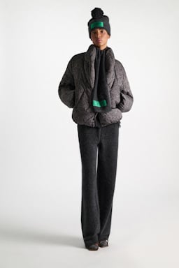 Dorothee Schumacher Printed down jacket knit print grey