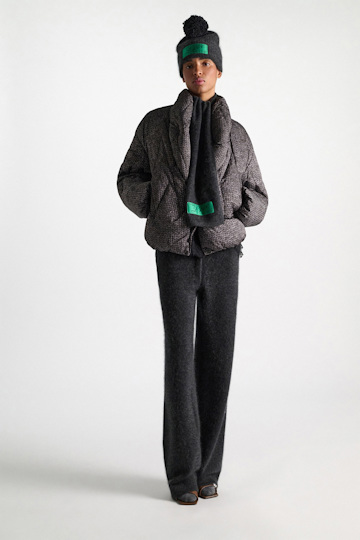 Dorothee Schumacher Printed down jacket knit print grey
