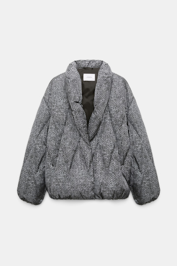 Dorothee Schumacher Printed down jacket knit print grey