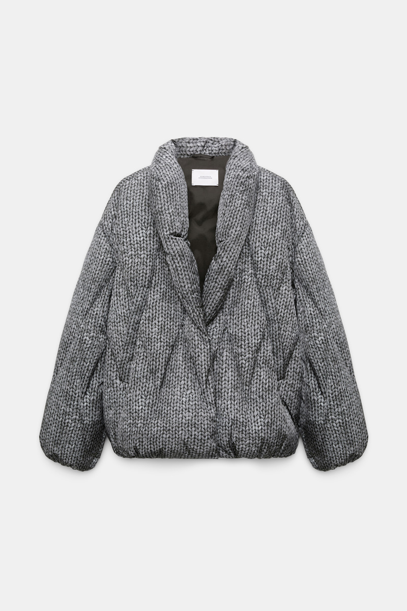 Printed down jacket