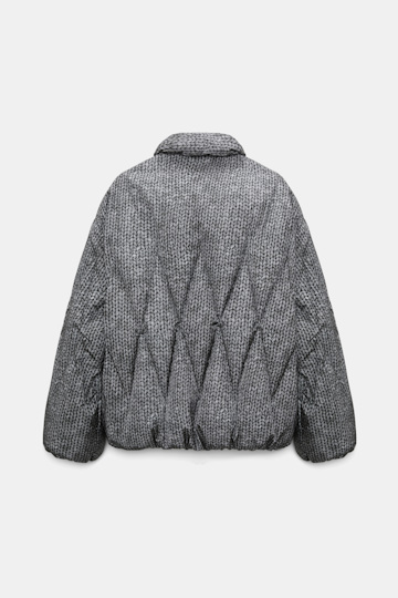 Dorothee Schumacher Printed down jacket knit print grey
