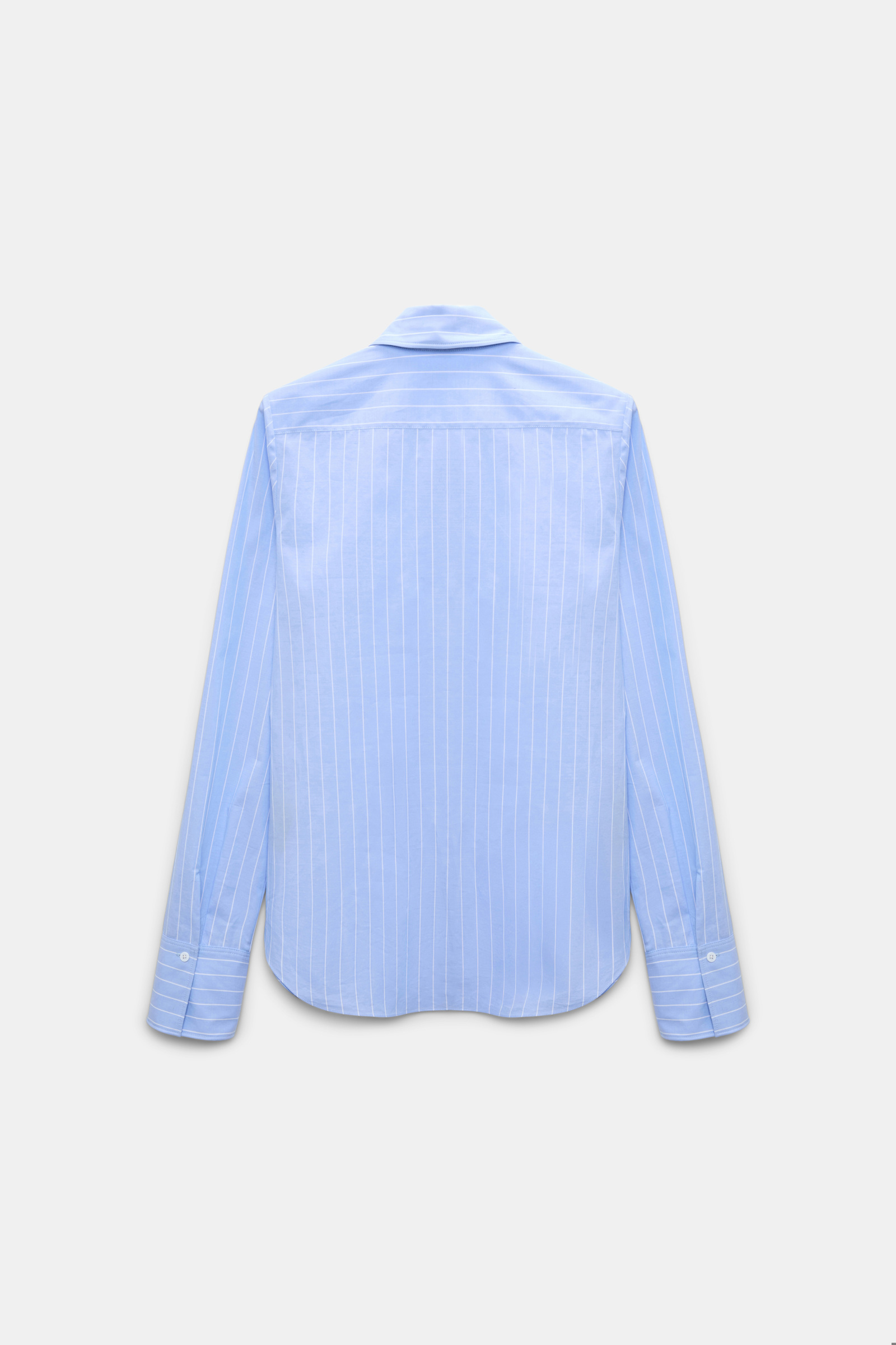 Dorothee Schumacher Slim cotton poplin shirt with XL rose madeira stripe