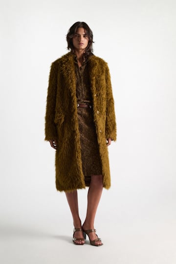 Dorothee Schumacher Hemdblusenkleid aus Guipurespitze porcini