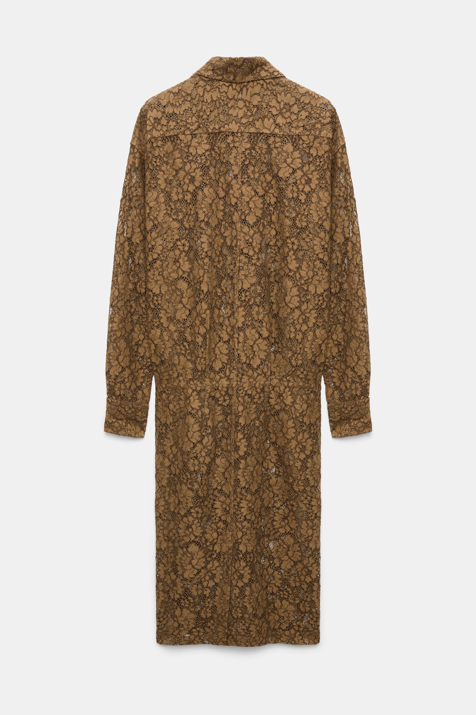 Dorothee Schumacher Hemdblusenkleid aus Guipurespitze porcini