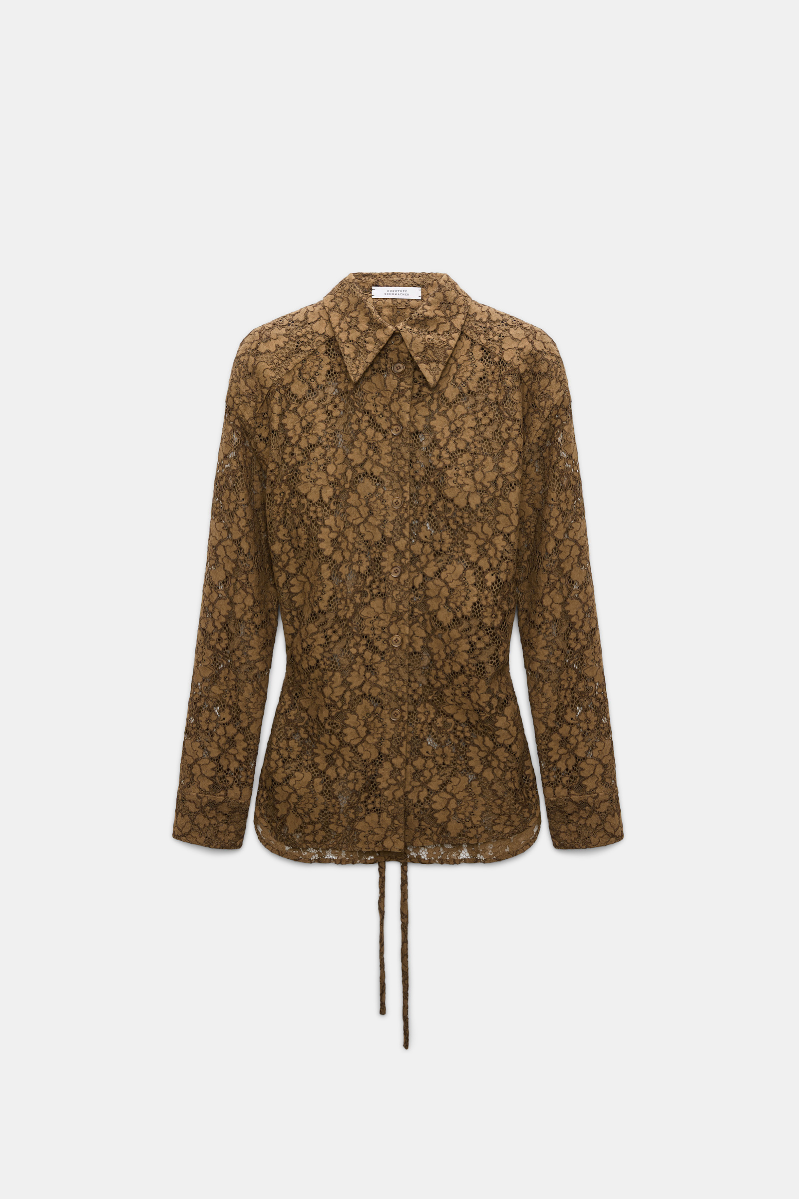 Dorothee Schumacher Guipure lace shirt porcini