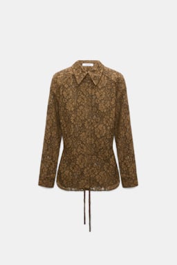 Dorothee Schumacher Guipure lace shirt porcini