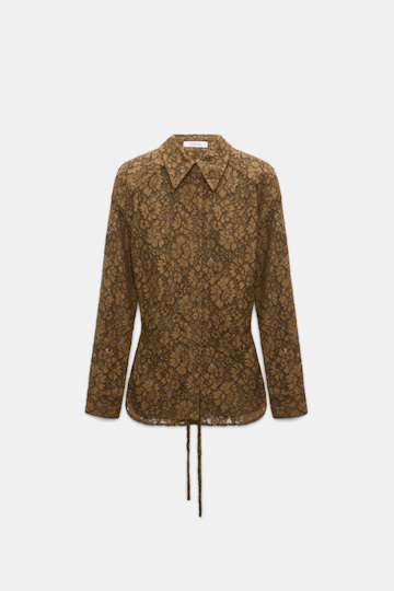 Dorothee Schumacher Guipure lace shirt porcini