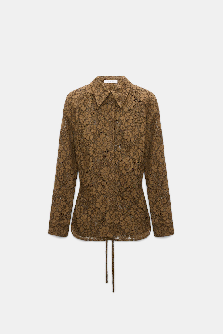 Dorothee Schumacher Guipure lace shirt porcini