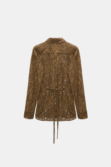 Dorothee Schumacher Guipure lace shirt porcini