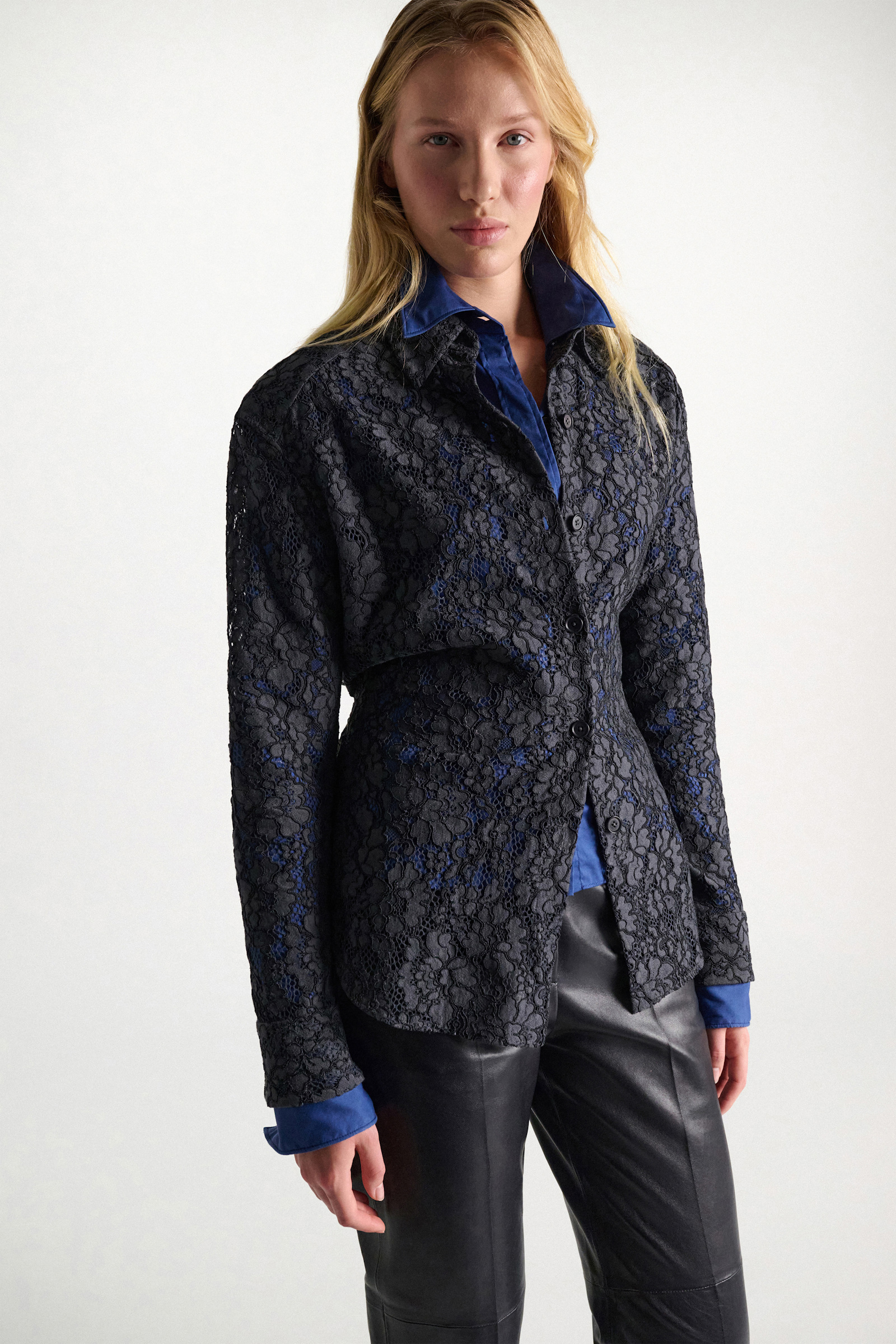 Dorothee Schumacher Guipure lace shirt smoked pearl