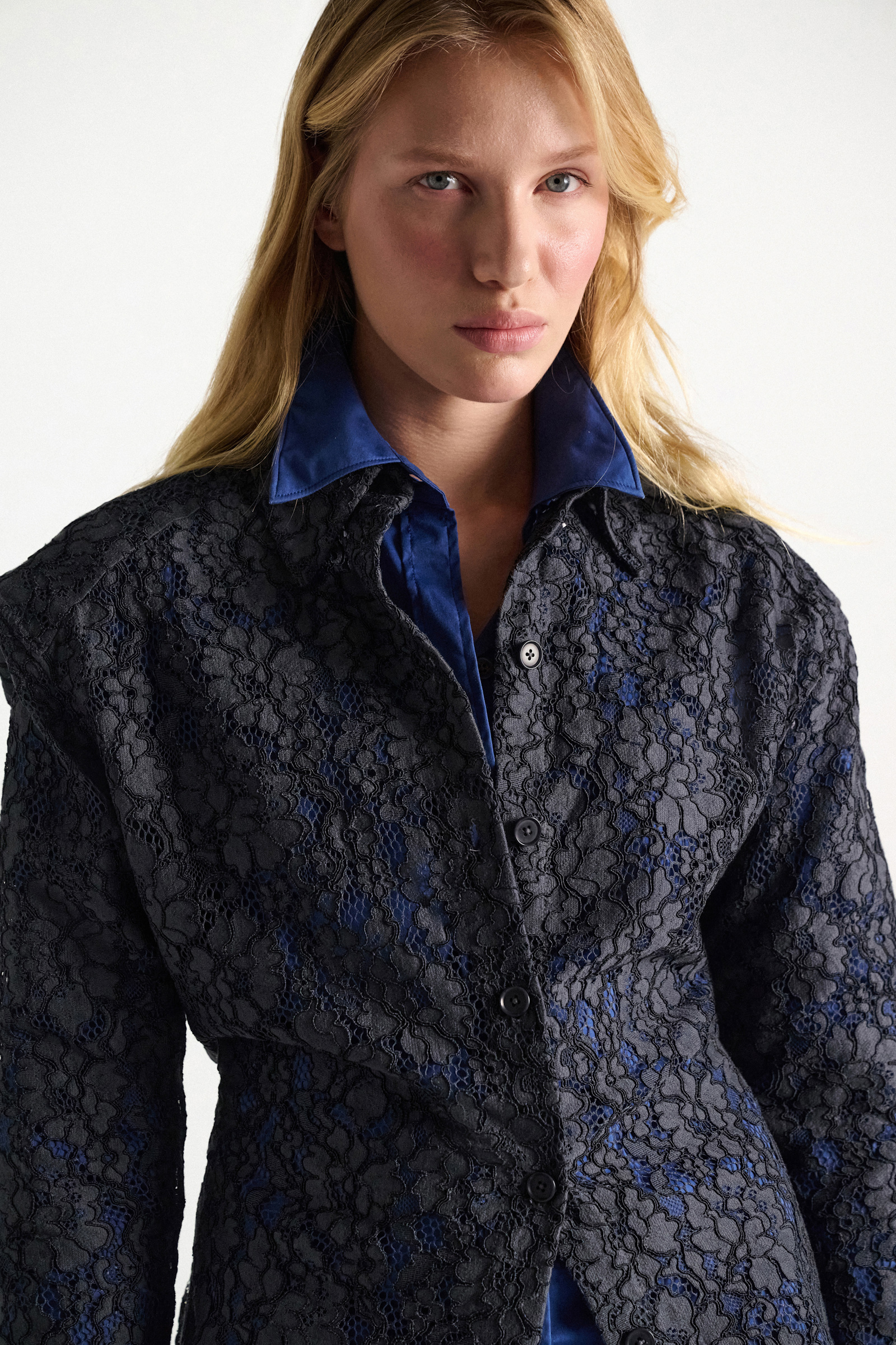 Dorothee Schumacher Guipure lace shirt smoked pearl