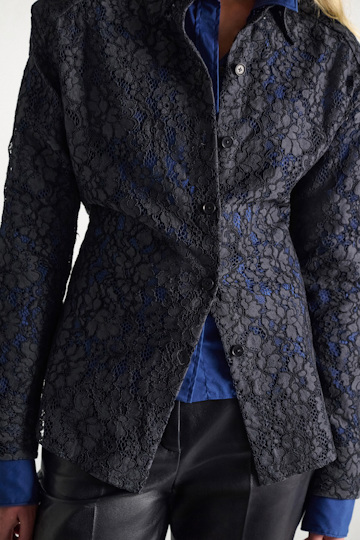 Dorothee Schumacher Guipure lace shirt smoked pearl