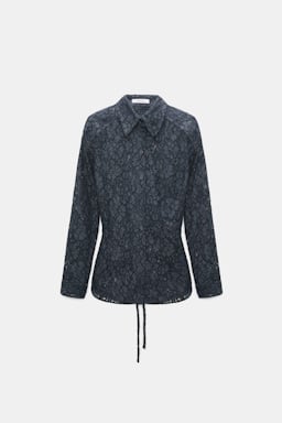 Dorothee Schumacher Guipure lace shirt smoked pearl