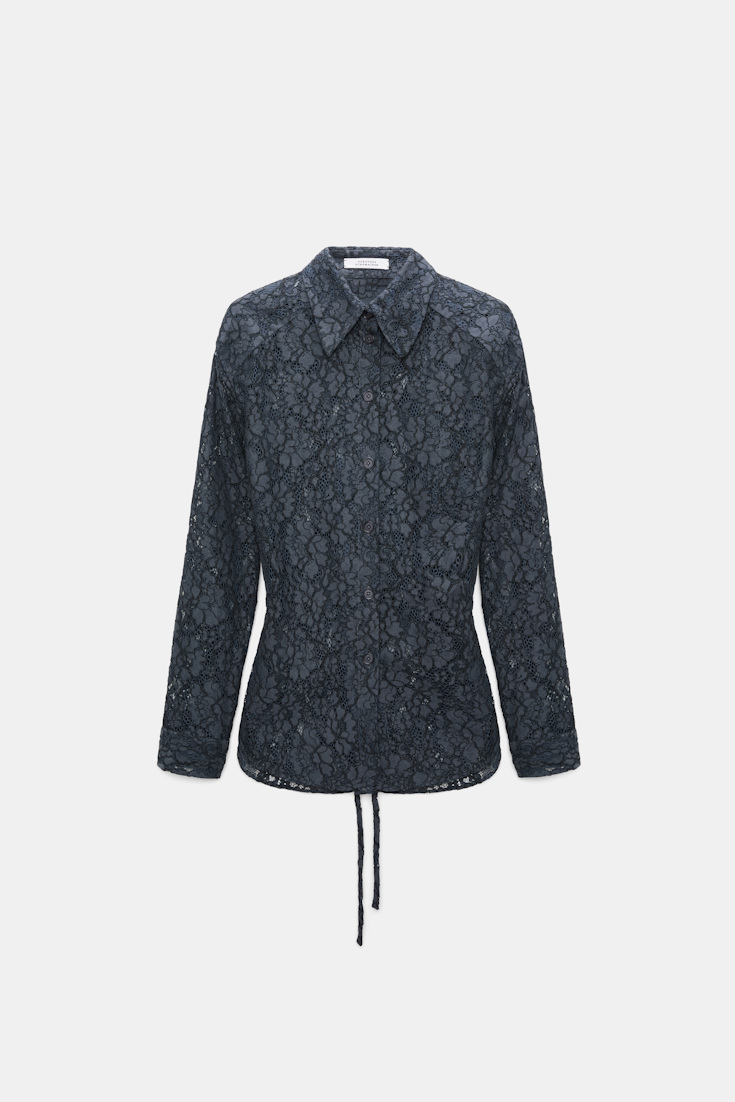 Dorothee Schumacher Guipure lace shirt smoked pearl