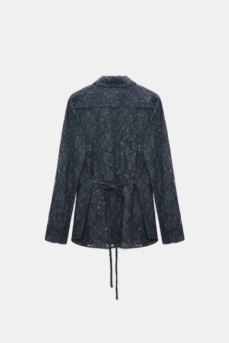 Dorothee Schumacher Guipure lace shirt smoked pearl