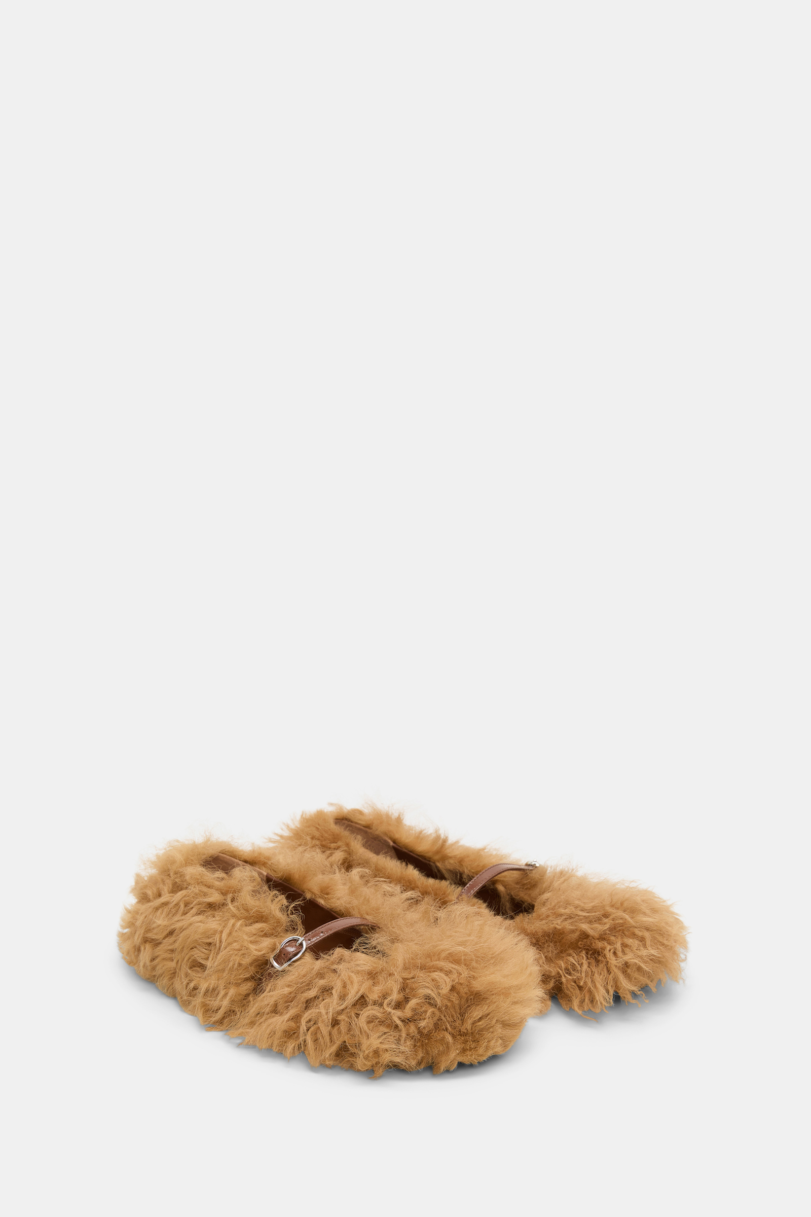 Dorothee Schumacher Curly sheepskin Mary-Janes saffron