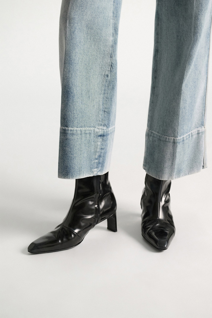 Dorothee Schumacher Brushed boxcalf ankle boots black