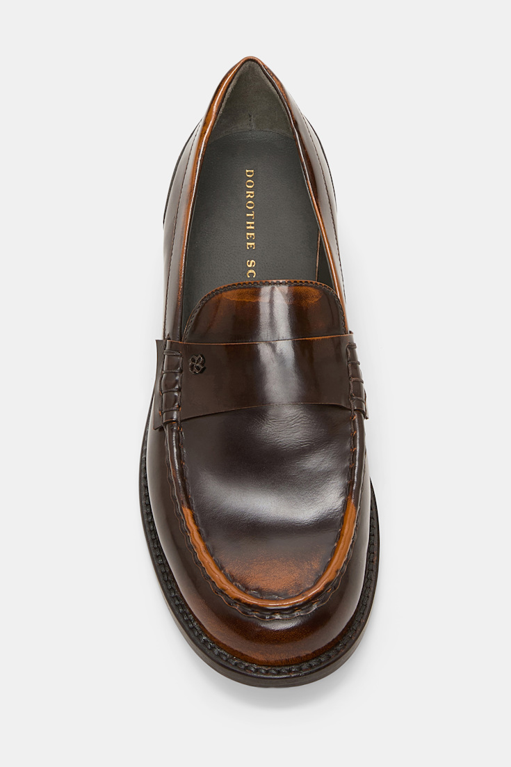 Dorothee Schumacher Brush-off boxcalf loafers brown brush off