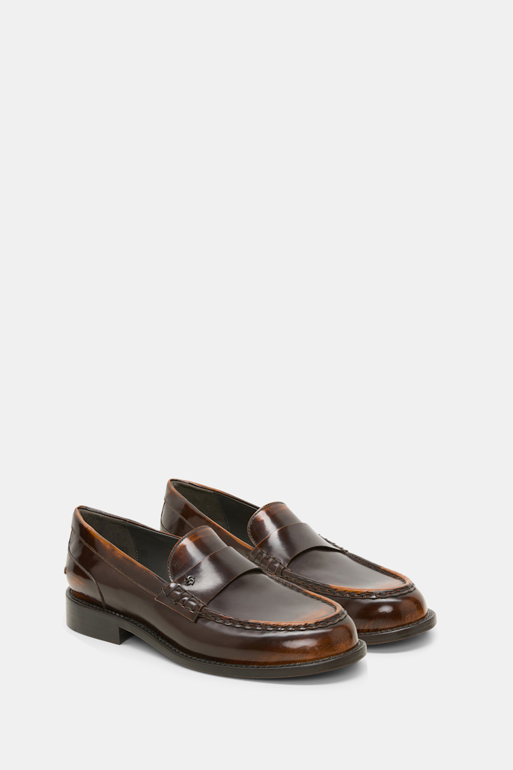 Dorothee Schumacher Brush-off boxcalf loafers brown brush off