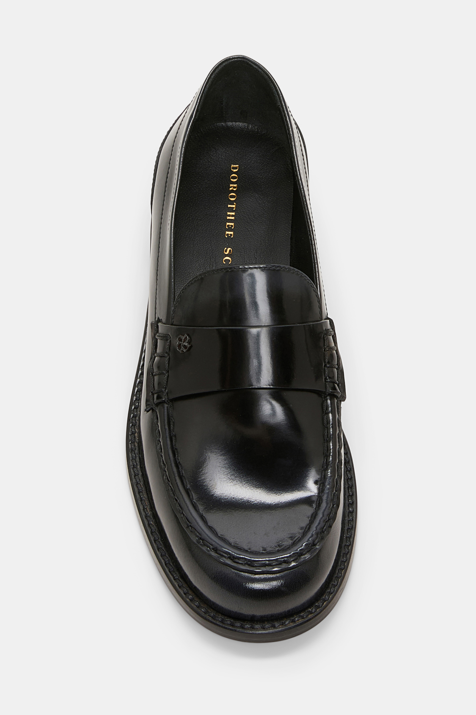 Dorothee Schumacher Loafer aus gebürstetem Leder black