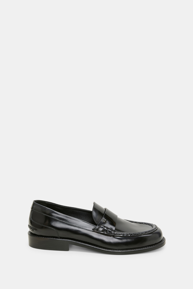 Dorothee Schumacher Brush-off Boxcalf Loafers In Black