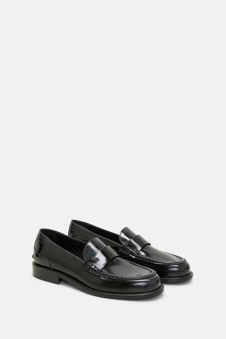 Dorothee Schumacher Loafer aus gebürstetem Leder black