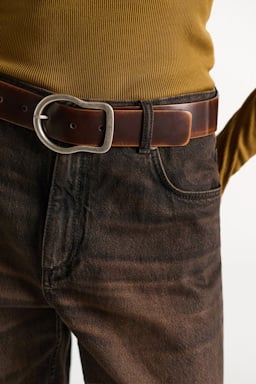 Dorothee Schumacher Brushed boxcalf belt brown brush off