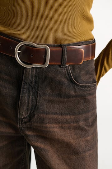 Dorothee Schumacher Brushed boxcalf belt brown brush off