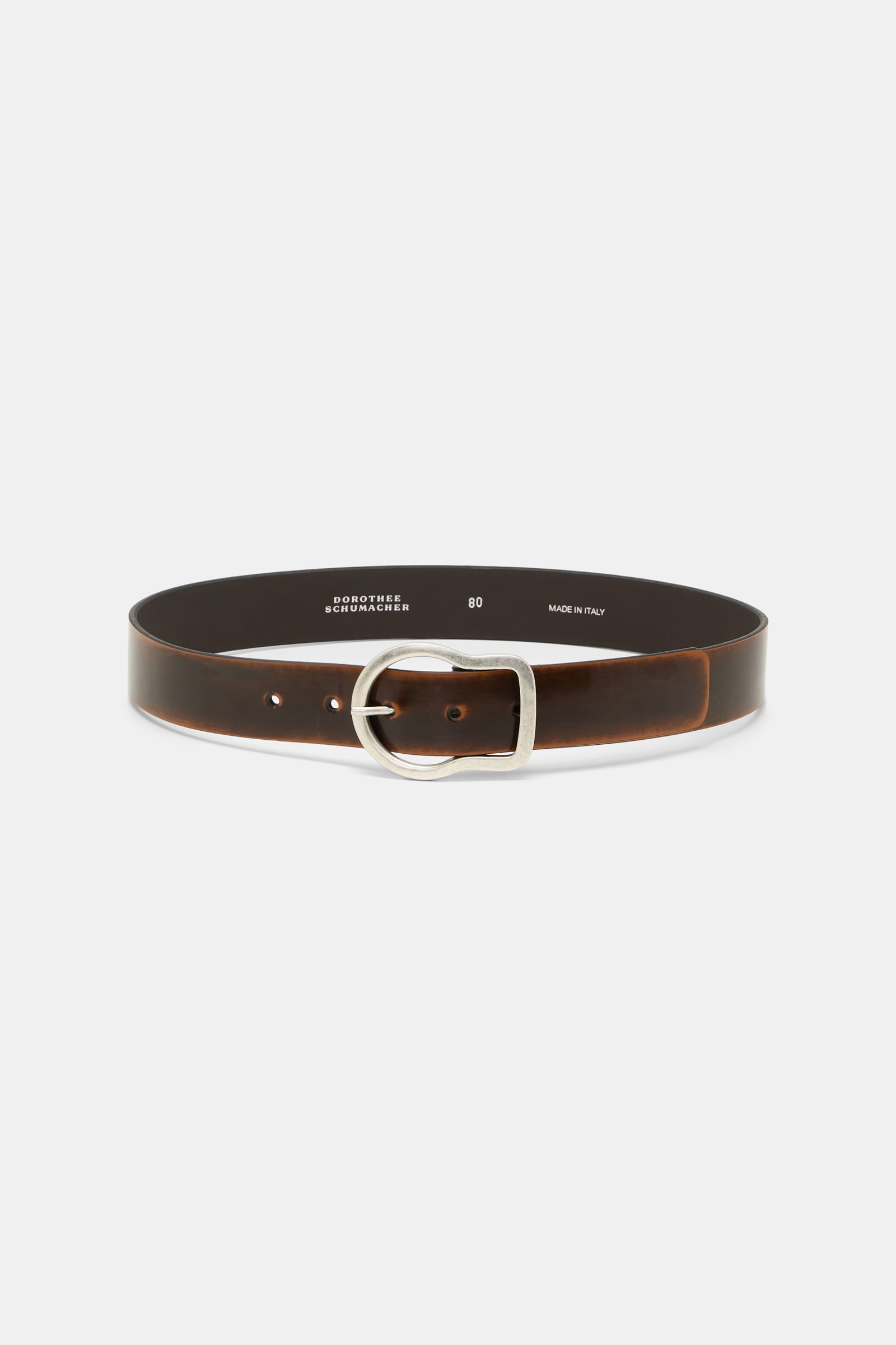 Dorothee Schumacher Brushed boxcalf belt brown brush off