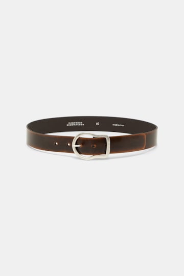 Dorothee Schumacher Brushed boxcalf belt brown brush off