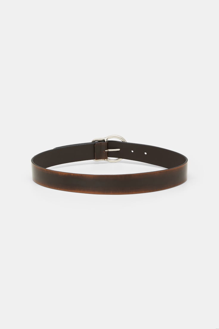 Dorothee Schumacher Brushed boxcalf belt brown brush off