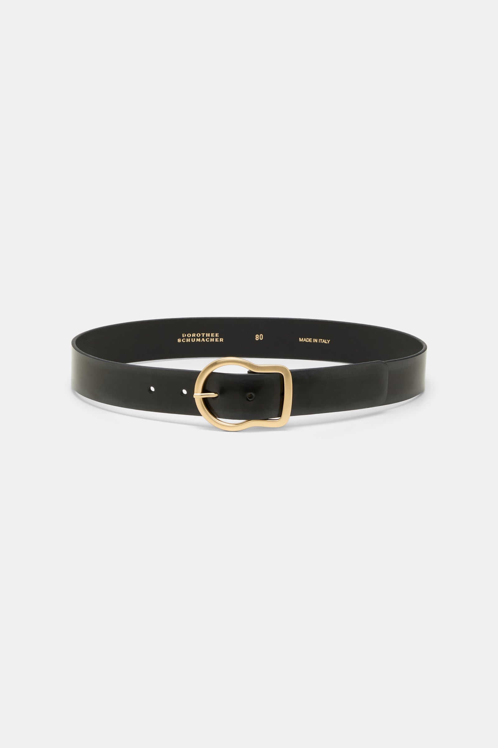 Dorothee Schumacher Brushed boxcalf belt grey brush off