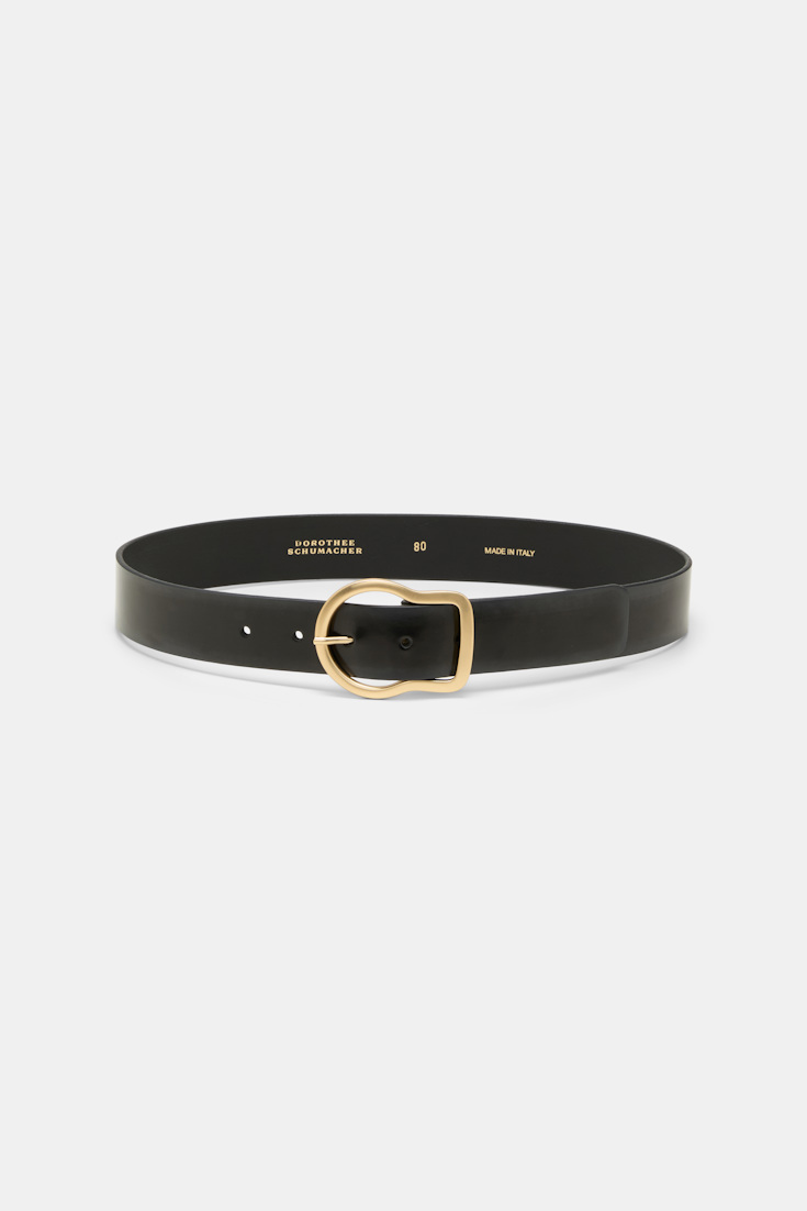 Dorothee Schumacher Brushed boxcalf belt grey brush off
