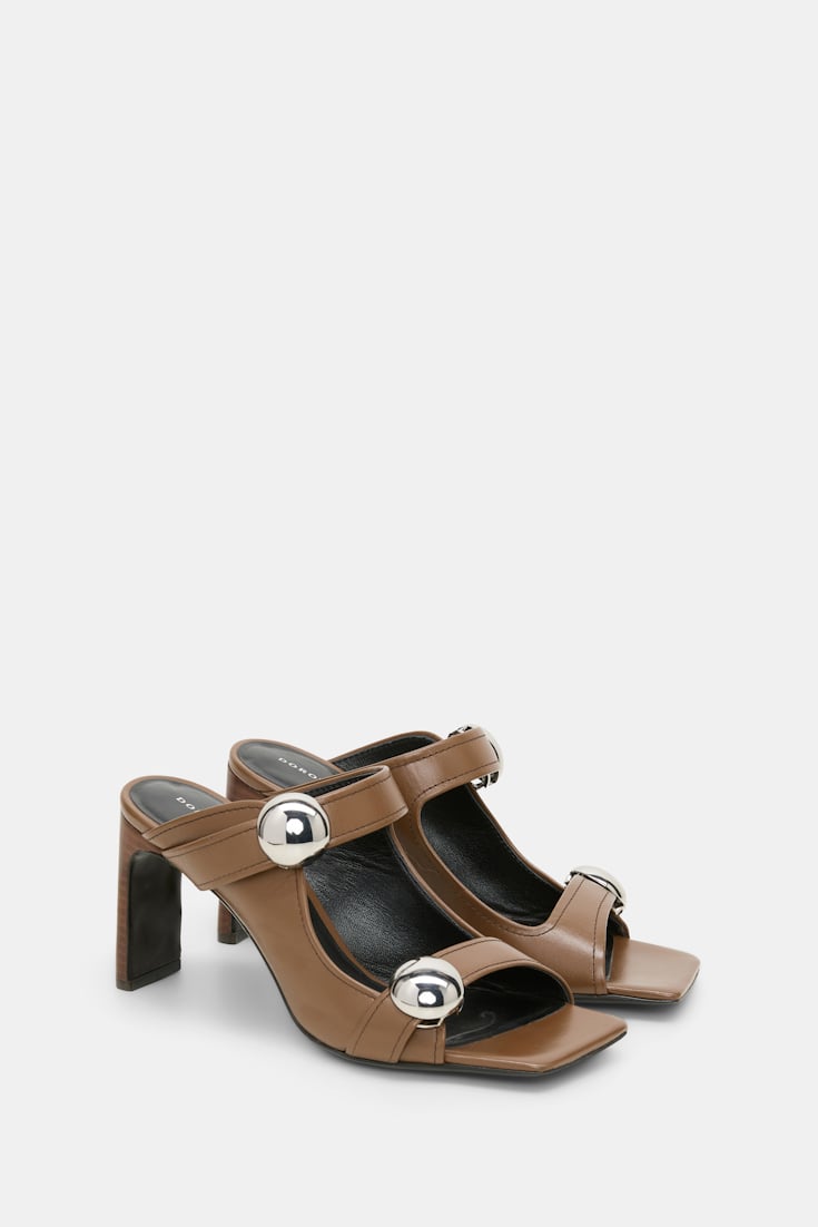 Dorothee Schumacher Sandals with oversized studs porcini