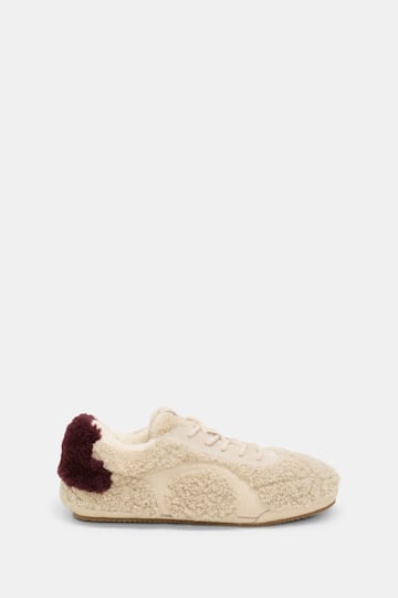 Dorothee Schumacher Shearling sneakers cream