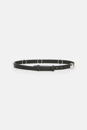 Dorothee Schumacher Thin leather belt with moveable studs 998 Product Detail View